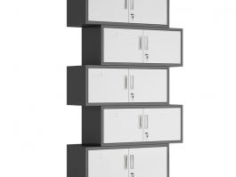 窄边分体五节柜